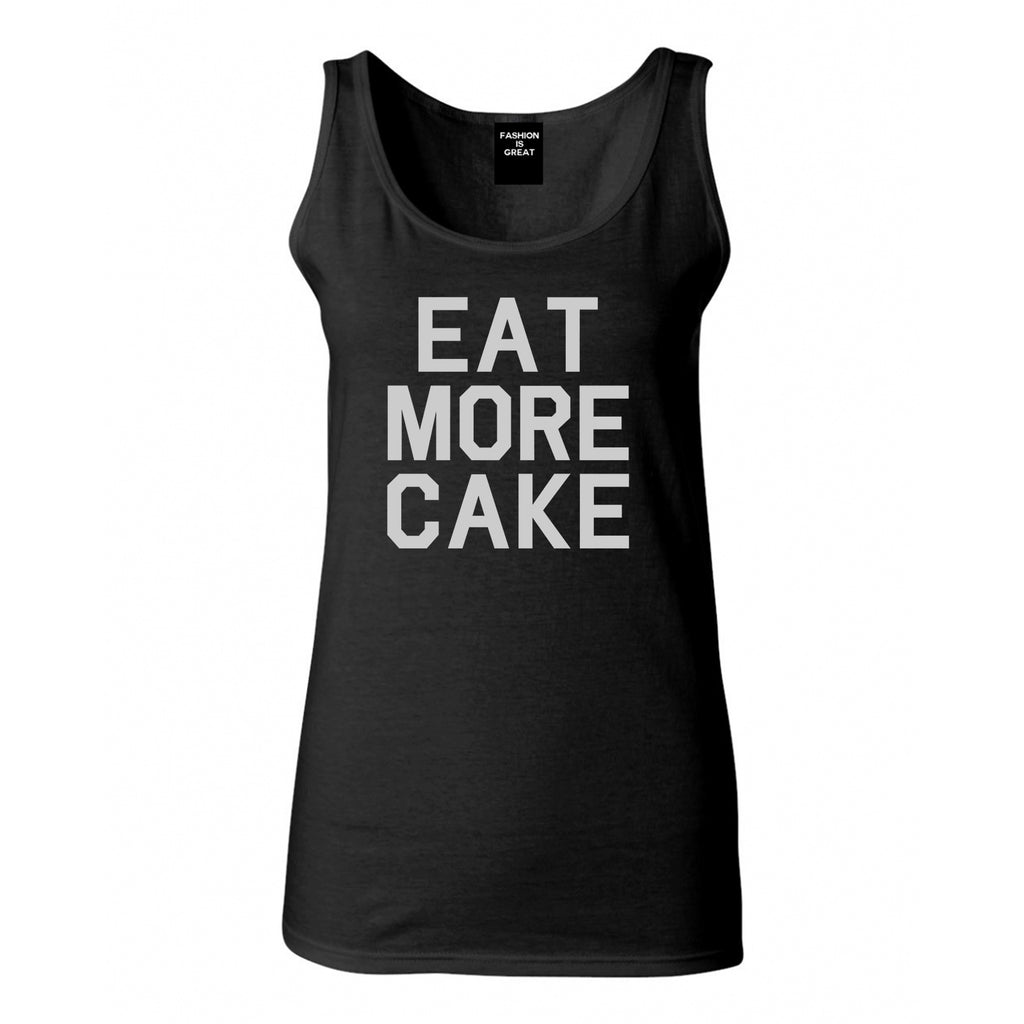 Eat More Cake Birthday Black Tank Top
