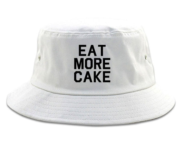 Eat More Cake Birthday White Bucket Hat