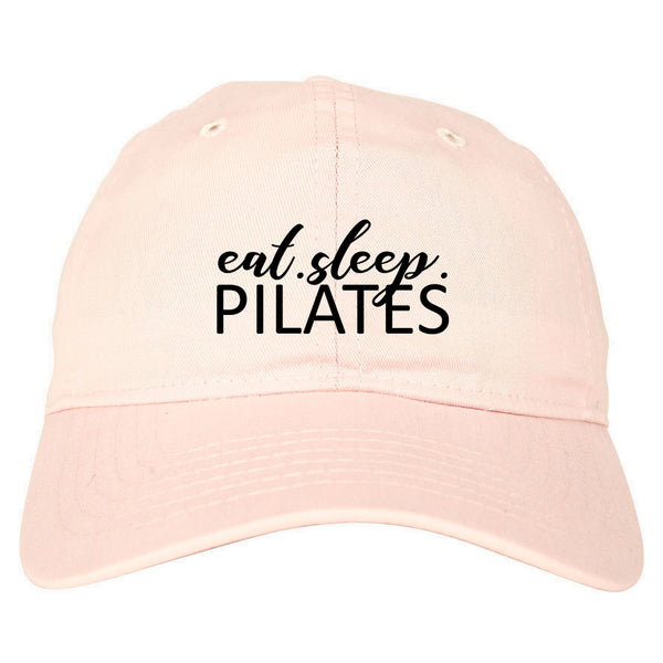 Eat Sleep Pilates Yoga Pink Dad Hat