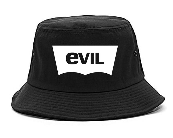 Evil Jeans Logo Bucket Hat Black