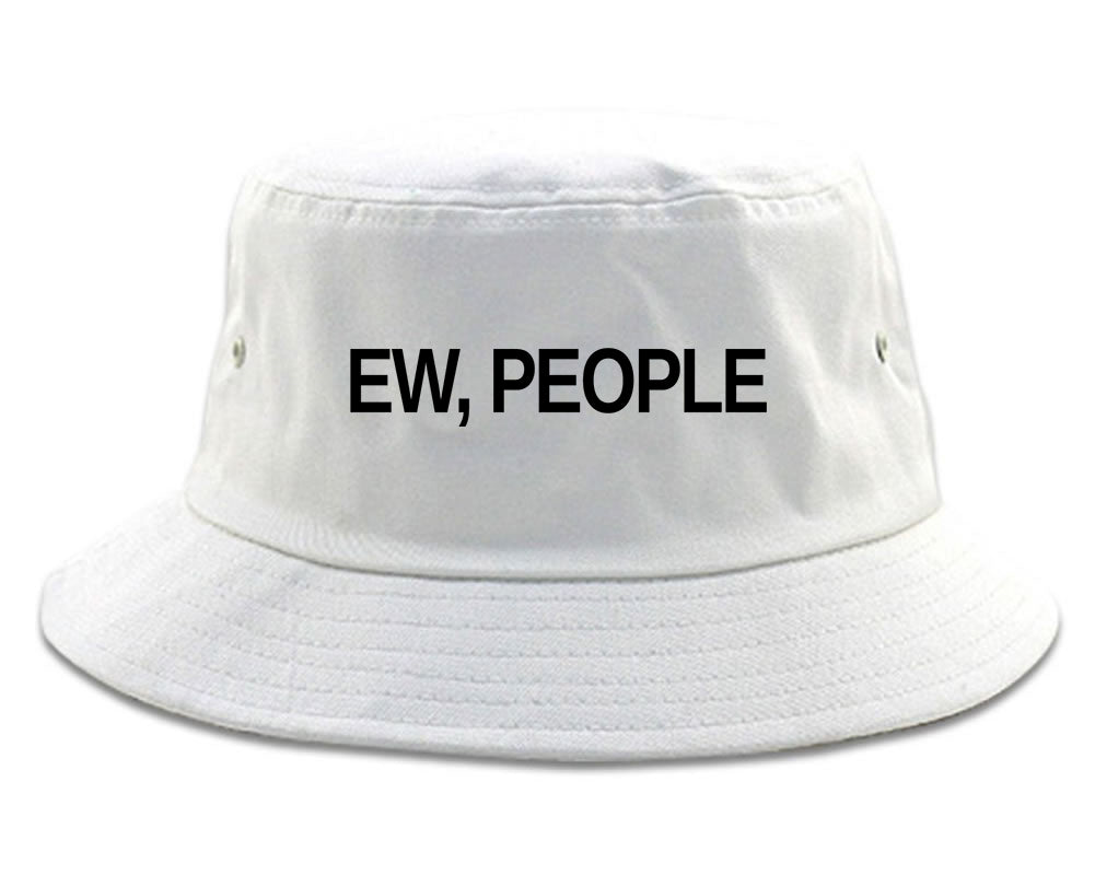 Ew People Introvert Bucket Hat White