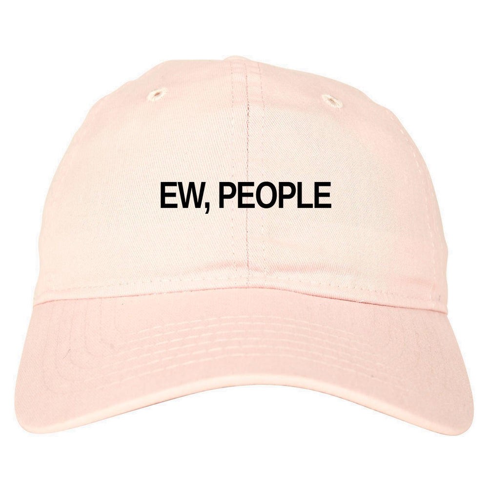 Ew People Introvert Dad Hat Pink