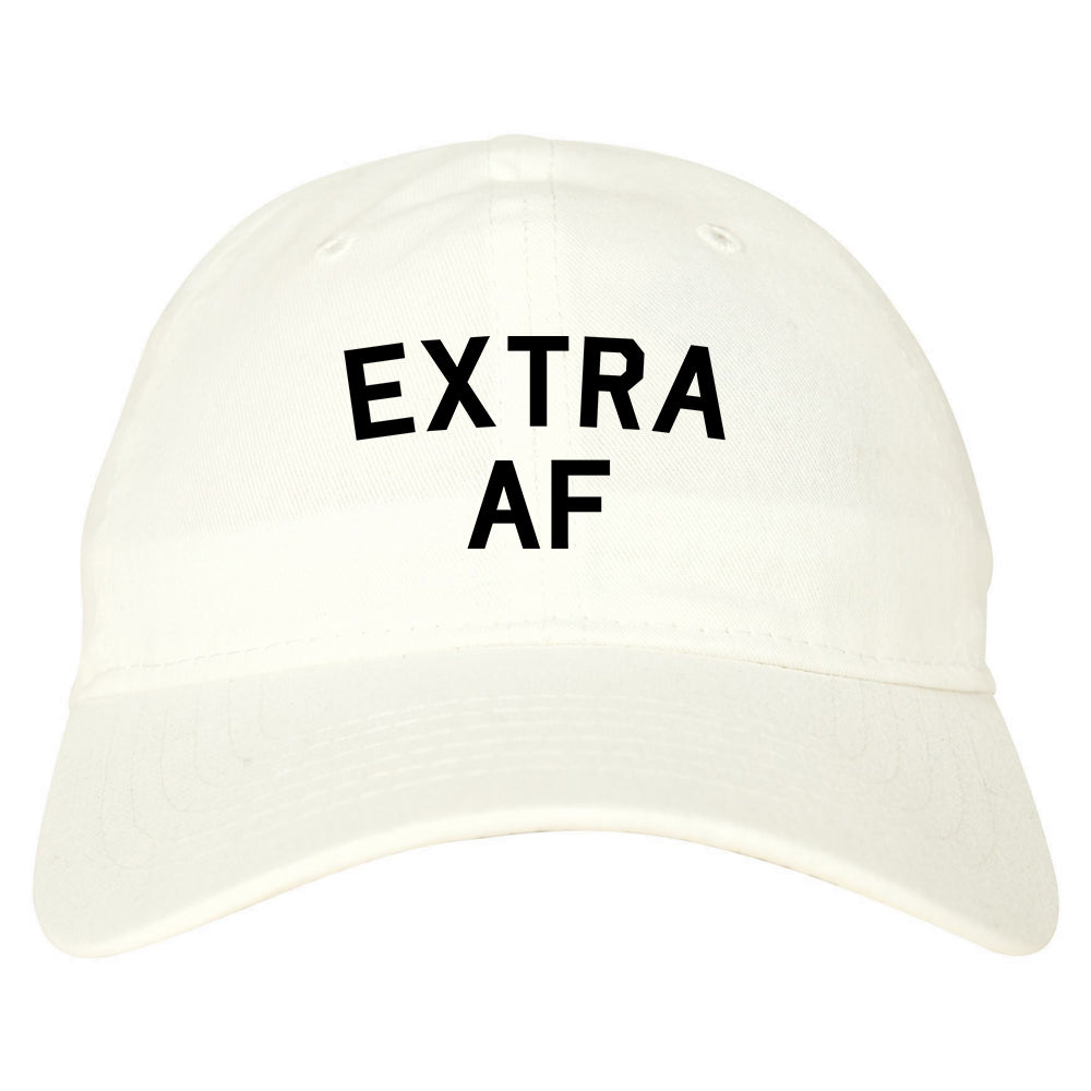 Extra AF Funny Dad Hat White