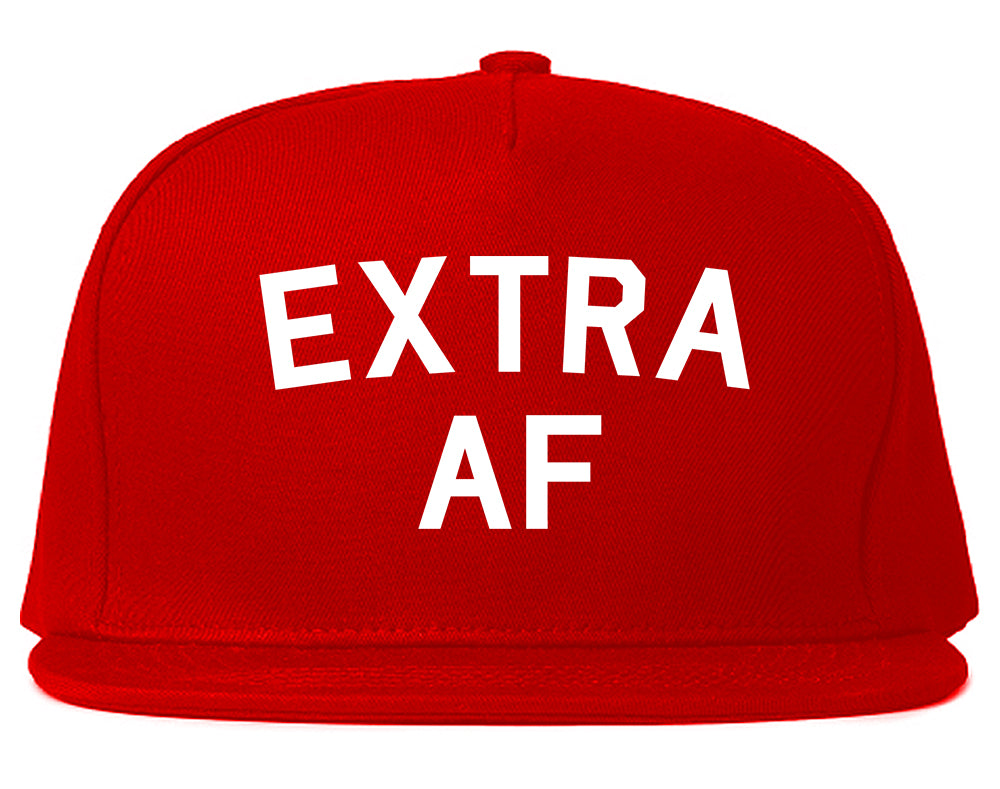 Extra AF Funny Snapback Hat Red