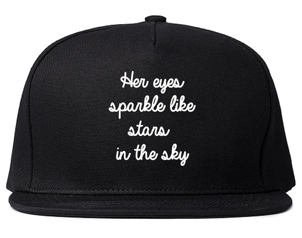 Eyes Sparkle Star Free Spirit Chest Black Snapback Hat