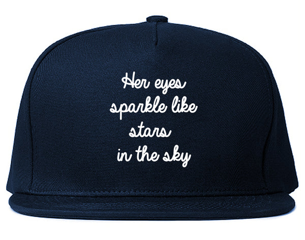 Eyes Sparkle Star Free Spirit Chest Blue Snapback Hat