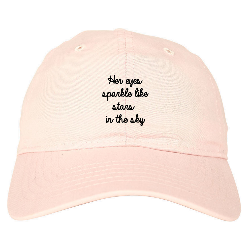 Eyes Sparkle Star Free Spirit Chest pink dad hat