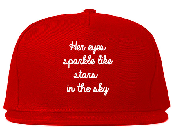 Eyes Sparkle Star Free Spirit Chest Red Snapback Hat