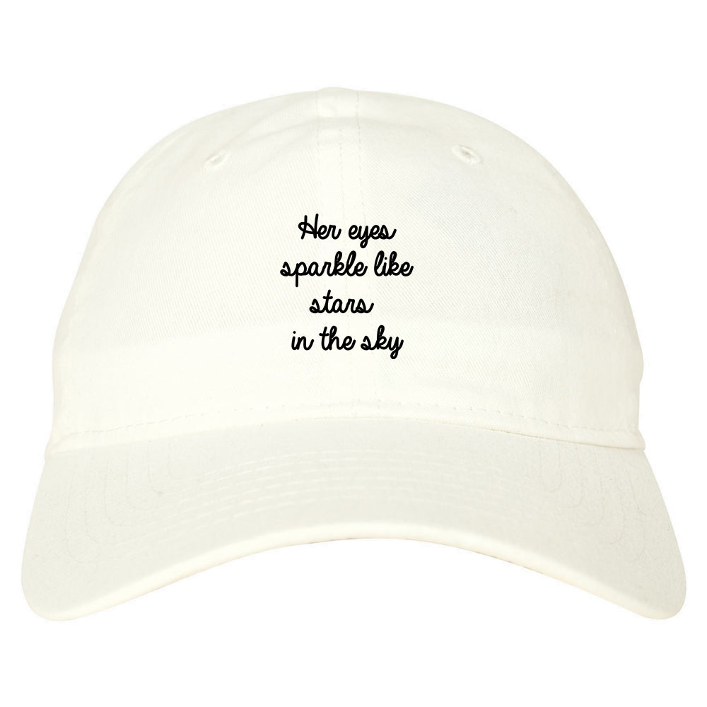 Eyes Sparkle Star Free Spirit Chest white dad hat