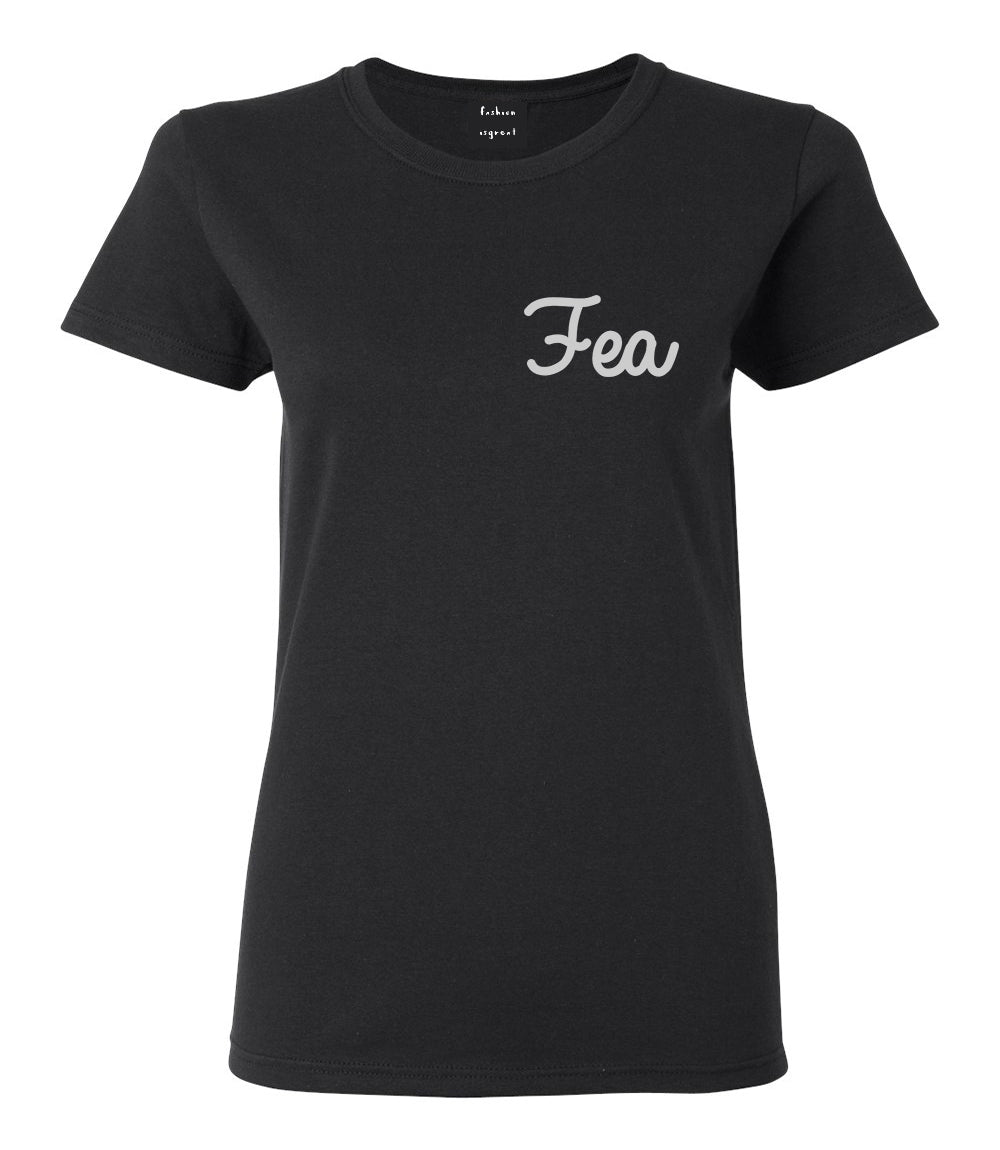 Fea Ugly Spanish Chest Black Womens T-Shirt