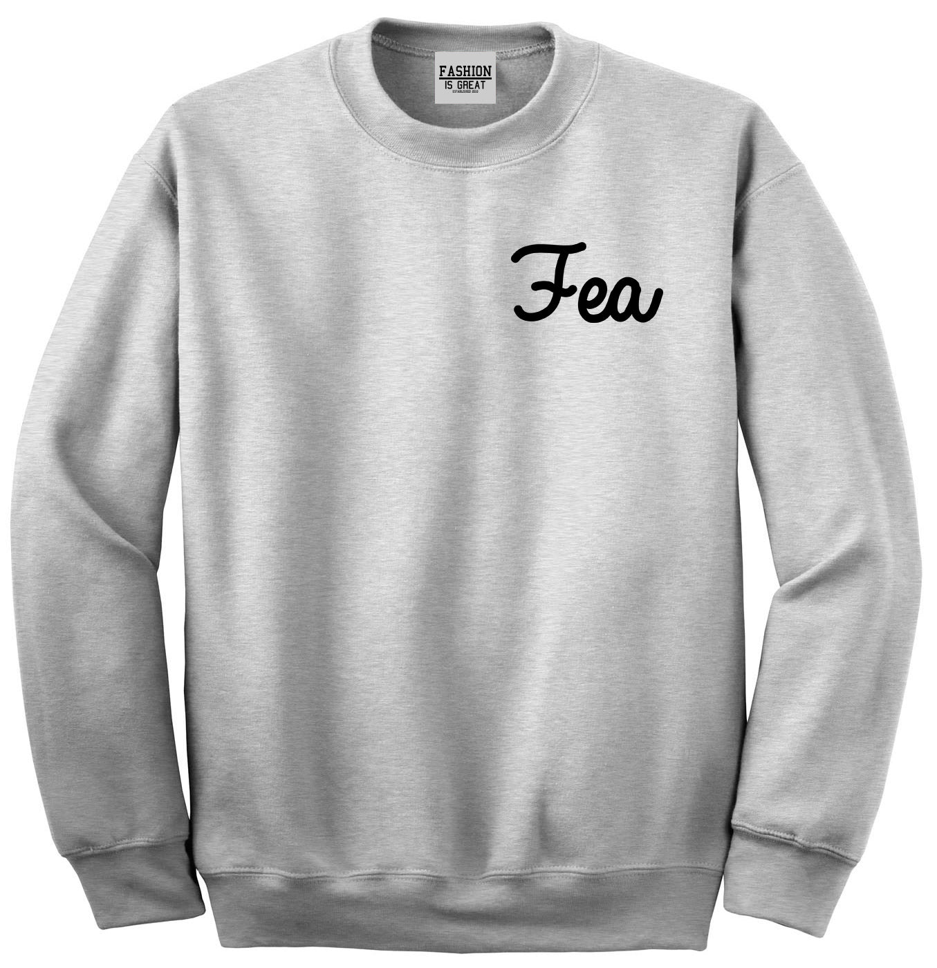 Fea Ugly Spanish Chest Grey Womens Crewneck Sweatshirt