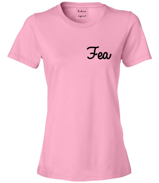 Fea Ugly Spanish Chest Pink Womens T-Shirt