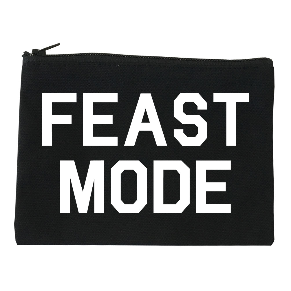 Feast Mode Thanksgiving Food Black Makeup Bag