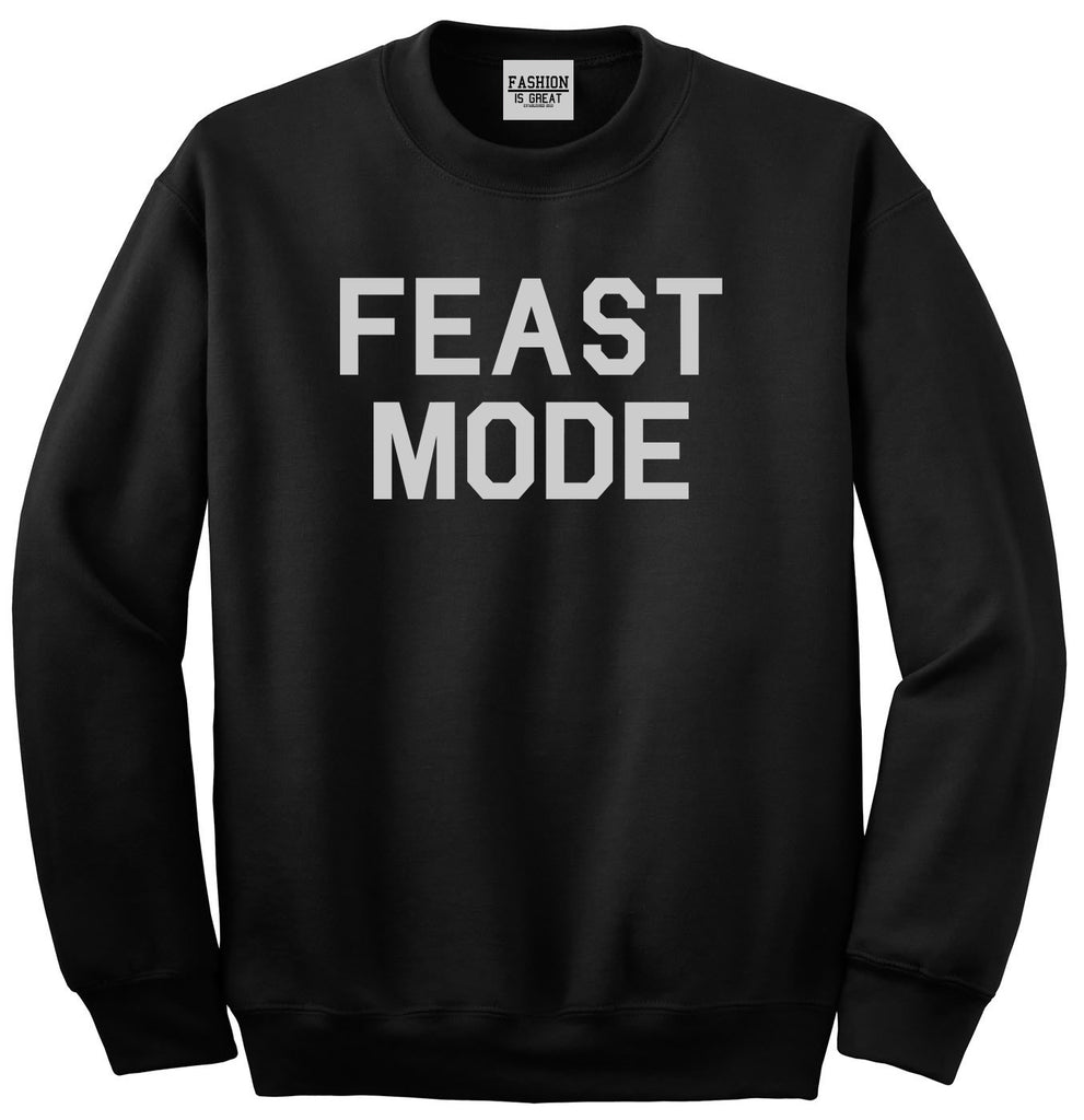 Feast Mode Thanksgiving Food Black Crewneck Sweatshirt