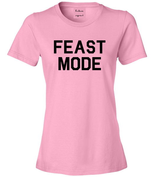 Feast Mode Thanksgiving Food Pink T-Shirt