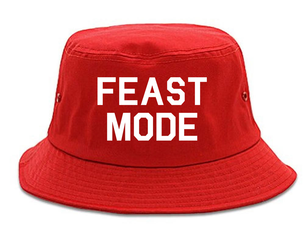 Feast Mode Thanksgiving Food Red Bucket Hat