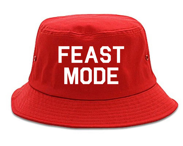 Feast Mode Thanksgiving Food Red Bucket Hat