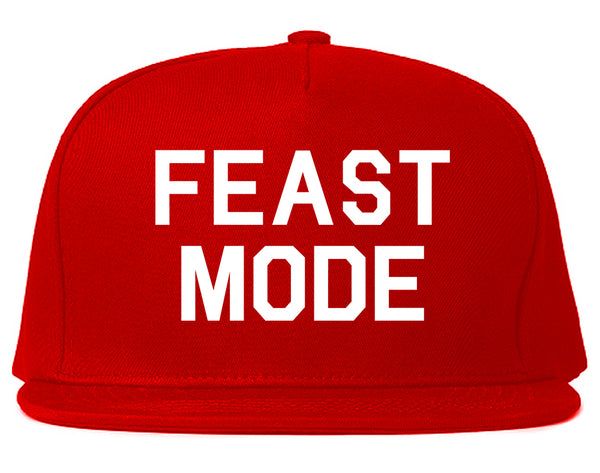 Feast Mode Thanksgiving Food Red Snapback Hat