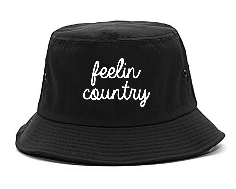 Feeling Country Texas Black Bucket Hat