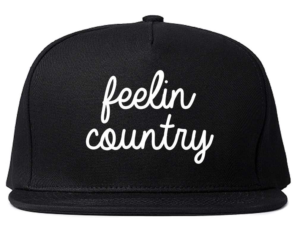 Feeling Country Texas Black Snapback Hat
