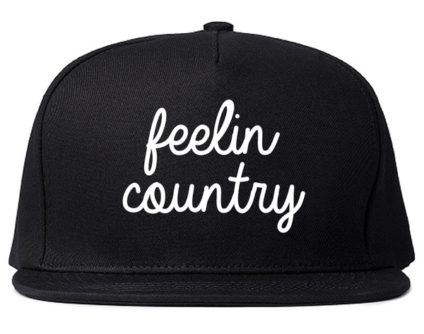 Feeling Country Texas Black Snapback Hat