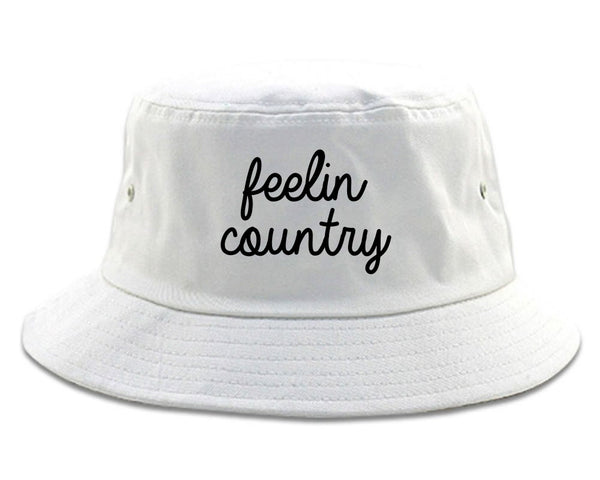 Feeling Country Texas White Bucket Hat