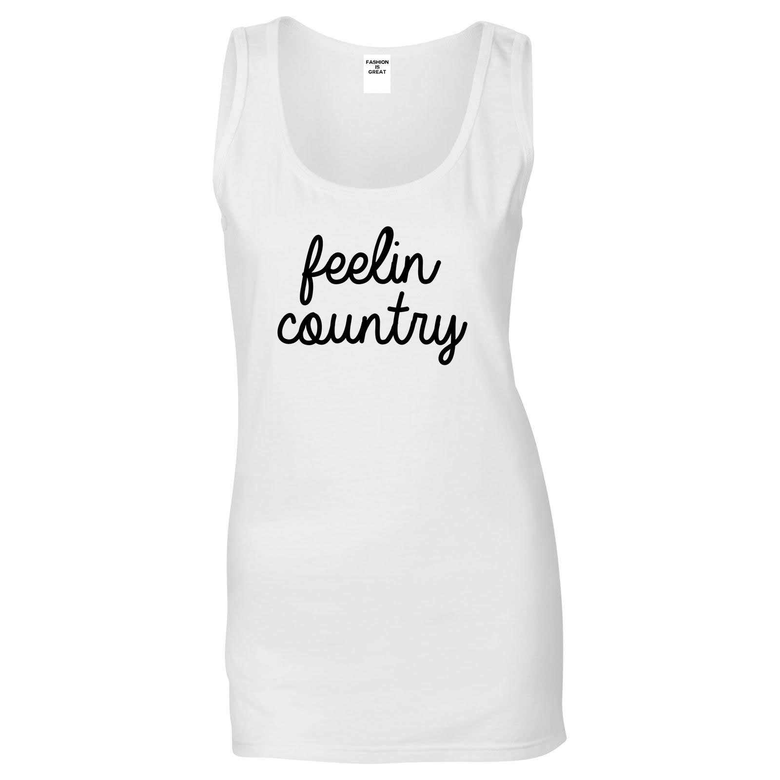 Feeling Country Texas White Tank Top