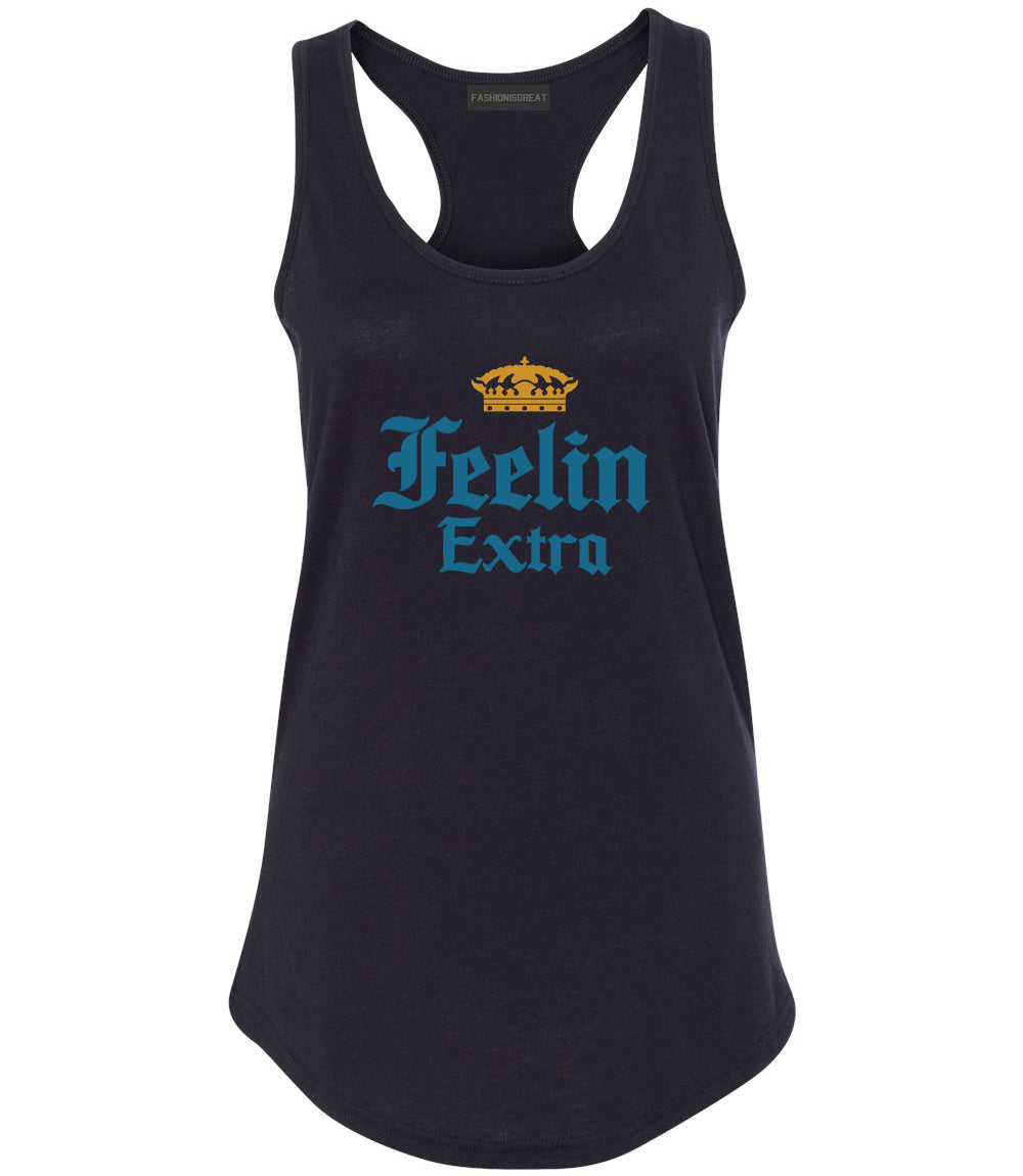 Feeling Extra Womens Racerback Tank Top Black