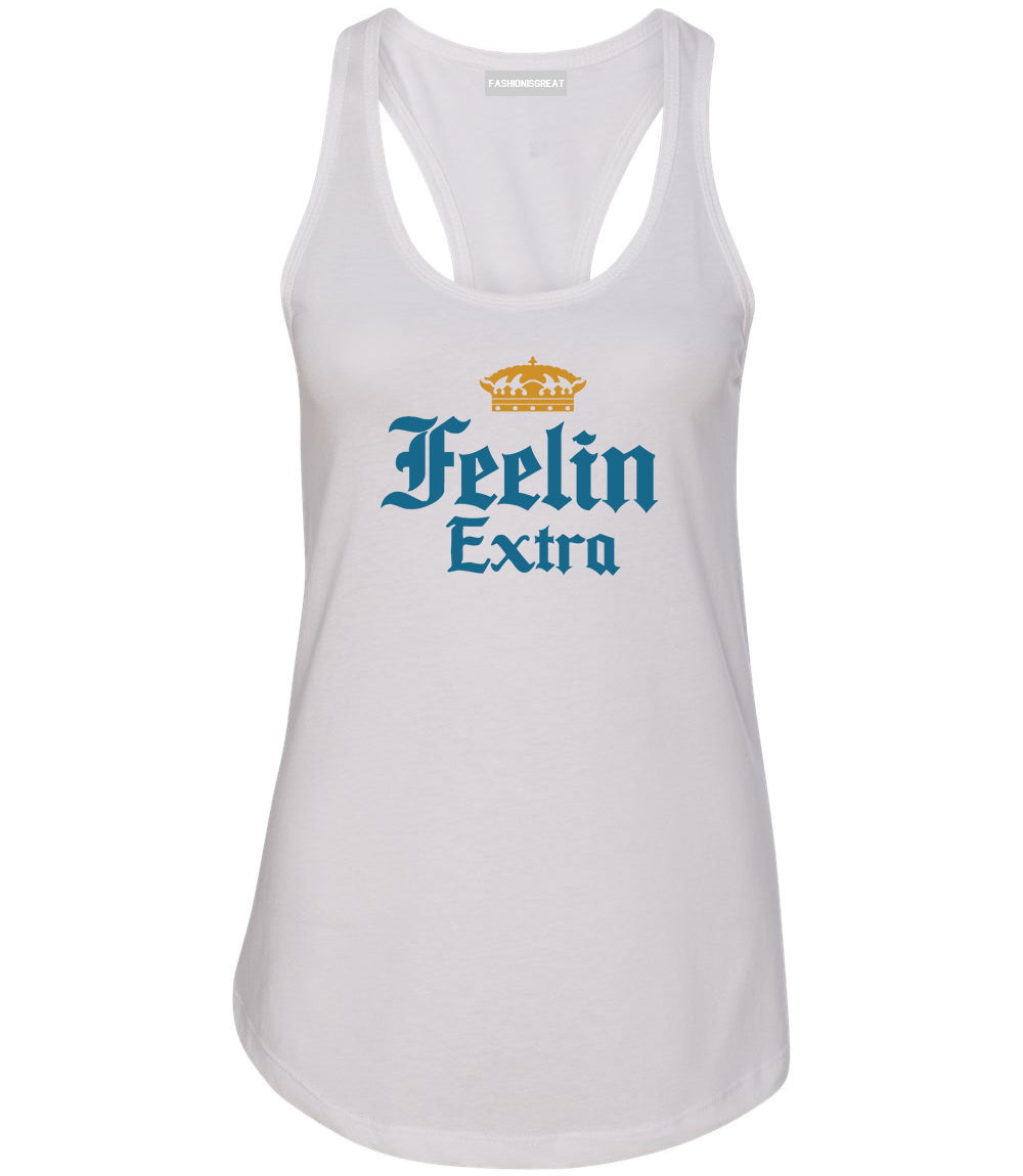 Feeling Extra Womens Racerback Tank Top White