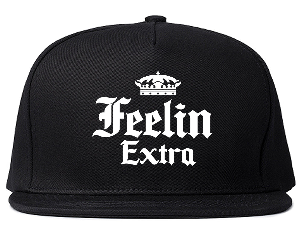 Feeling Extra Snapback Hat Black