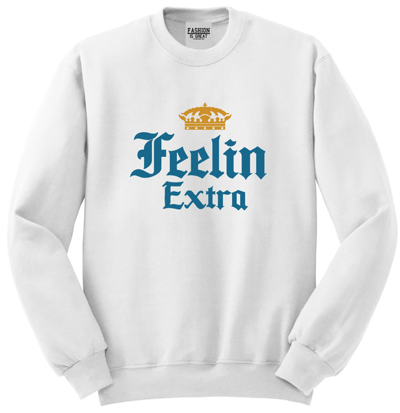 Feeling Extra Unisex Crewneck Sweatshirt White