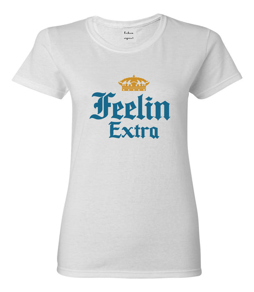 Feeling Extra Womens Graphic T-Shirt White