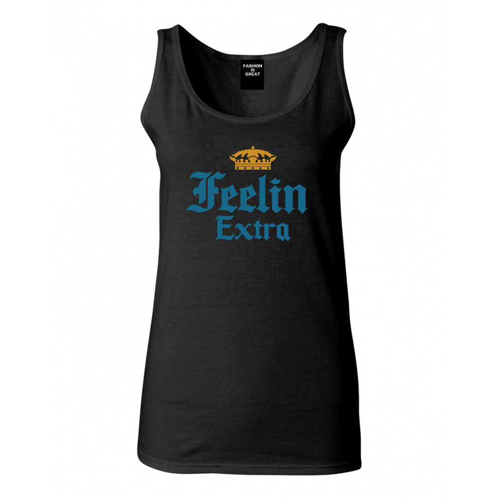 Feeling Extra Womens Tank Top Shirt Black