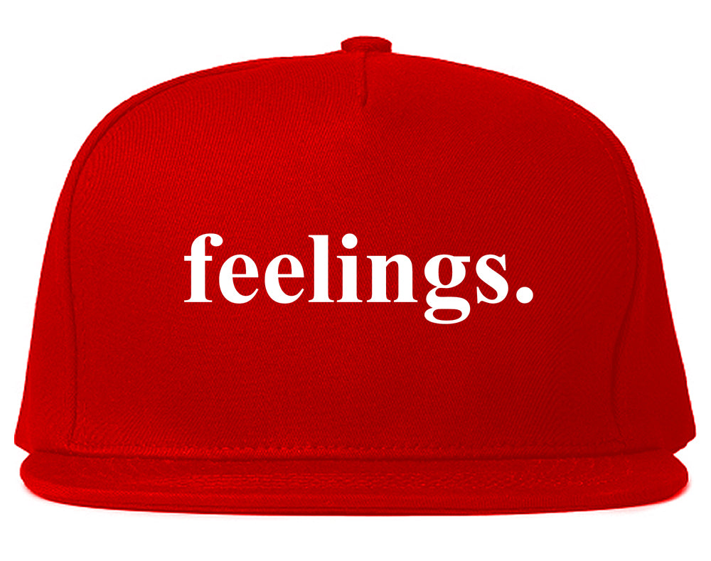 Feelings Emotional Red Snapback Hat