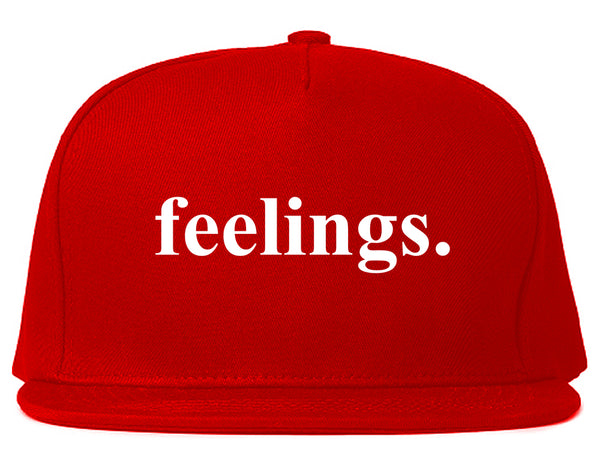 Feelings Emotional Red Snapback Hat