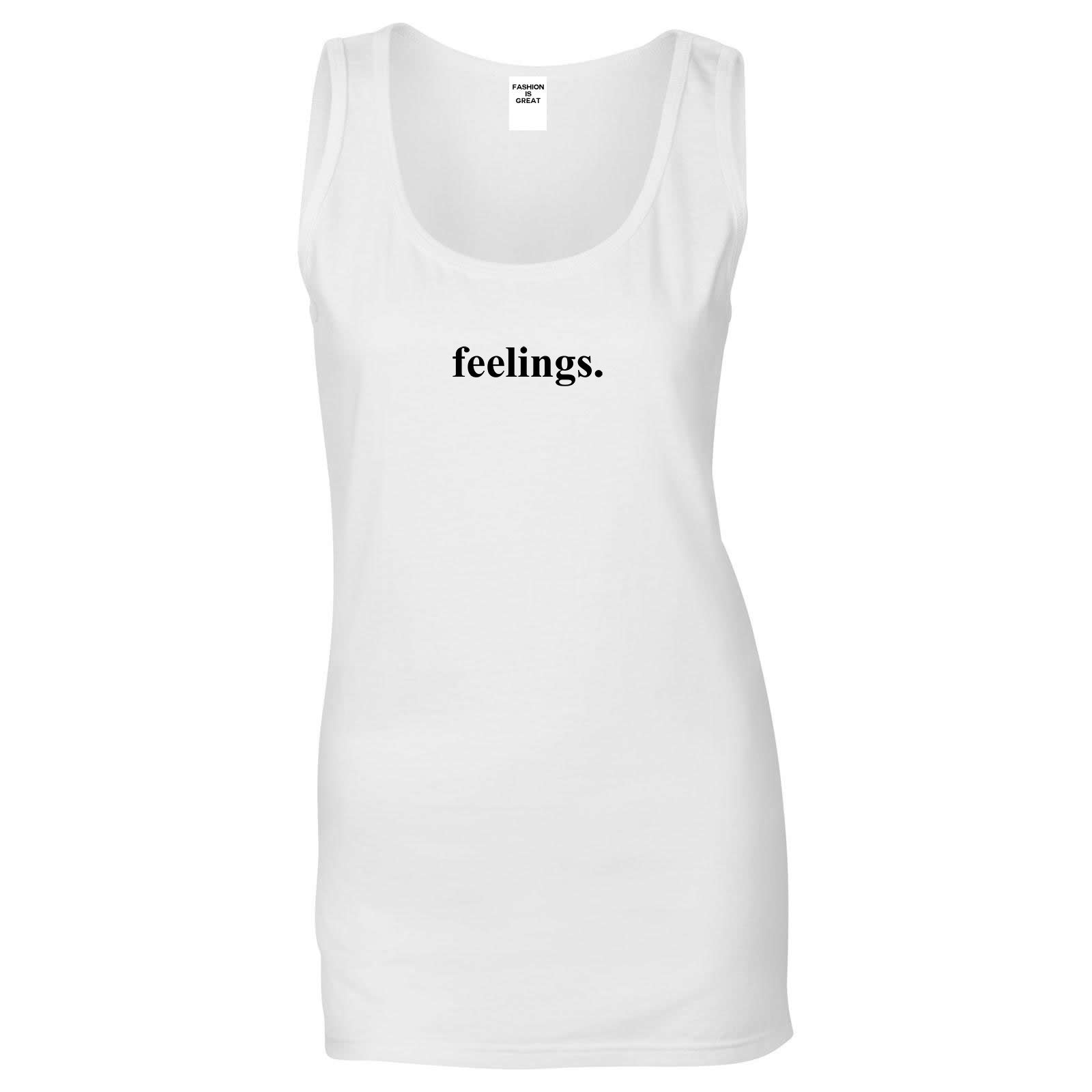 Feelings Emotional White Womens Tank Top