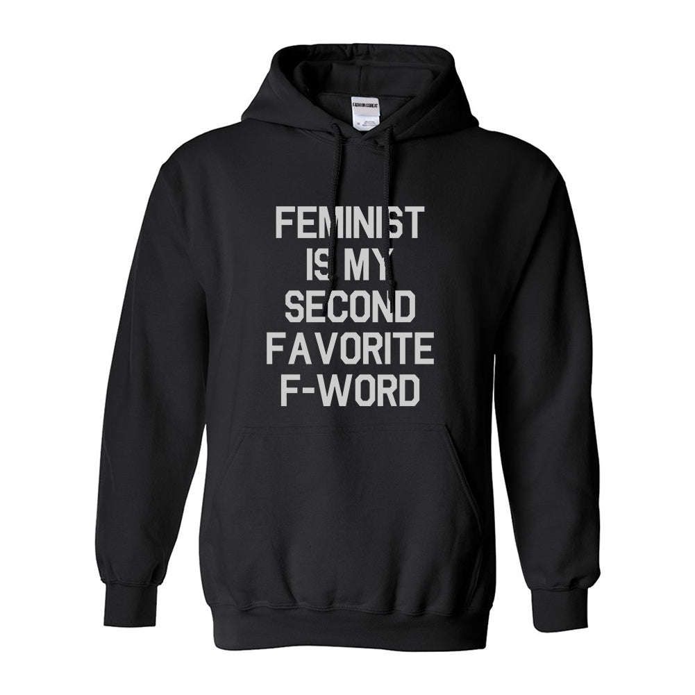 Feminist F Word Funny Black Womens Pullover Hoodie