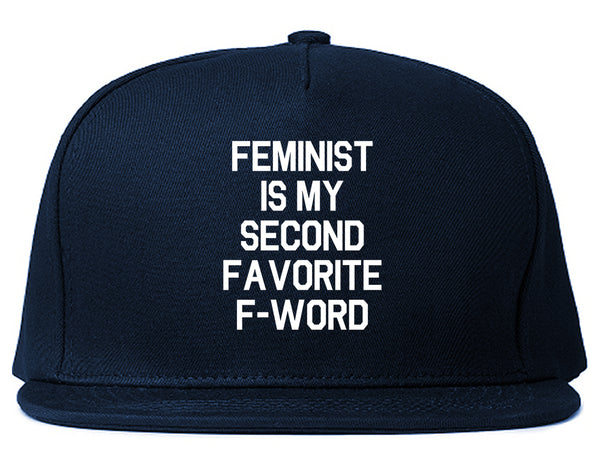 Feminist F Word Funny Blue Snapback Hat