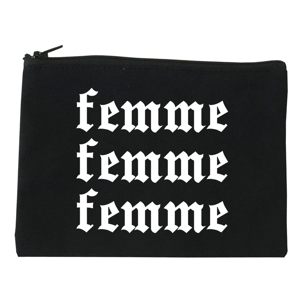 Femme Feminist black Makeup Bag