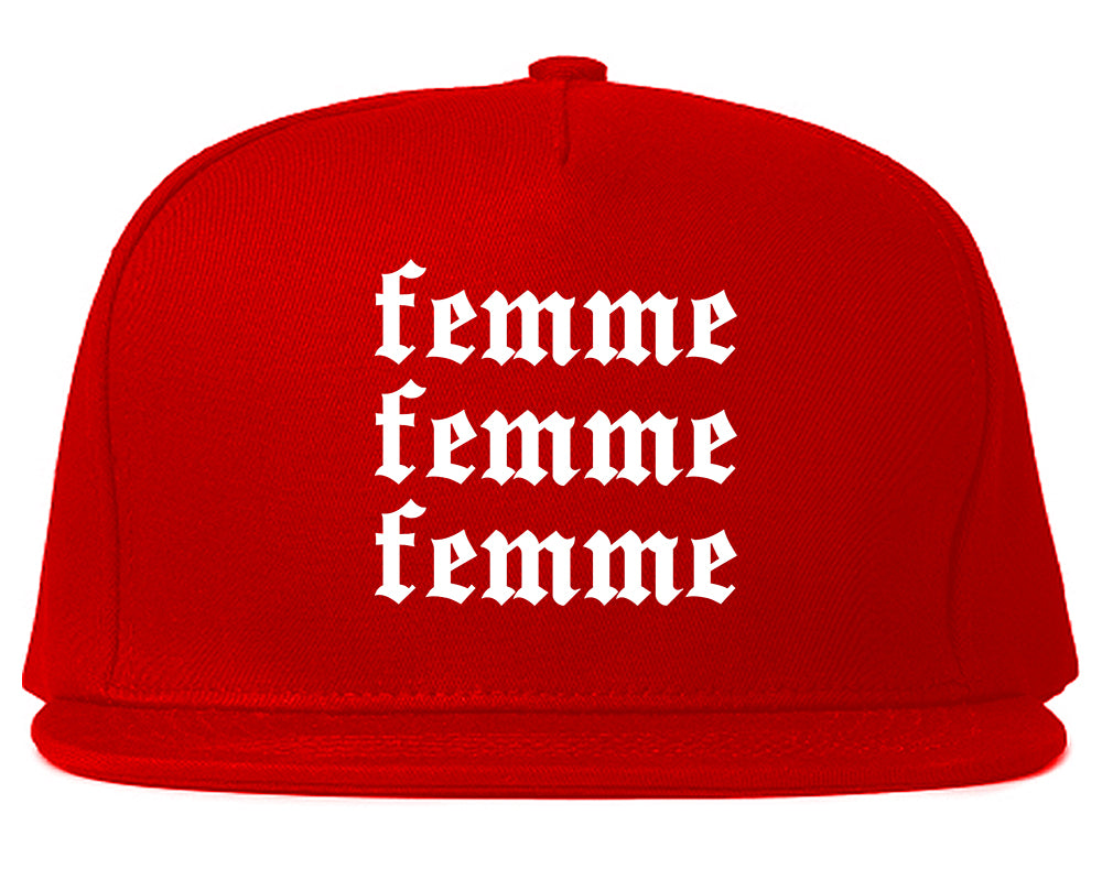 Femme Feminist Red Snapback Hat