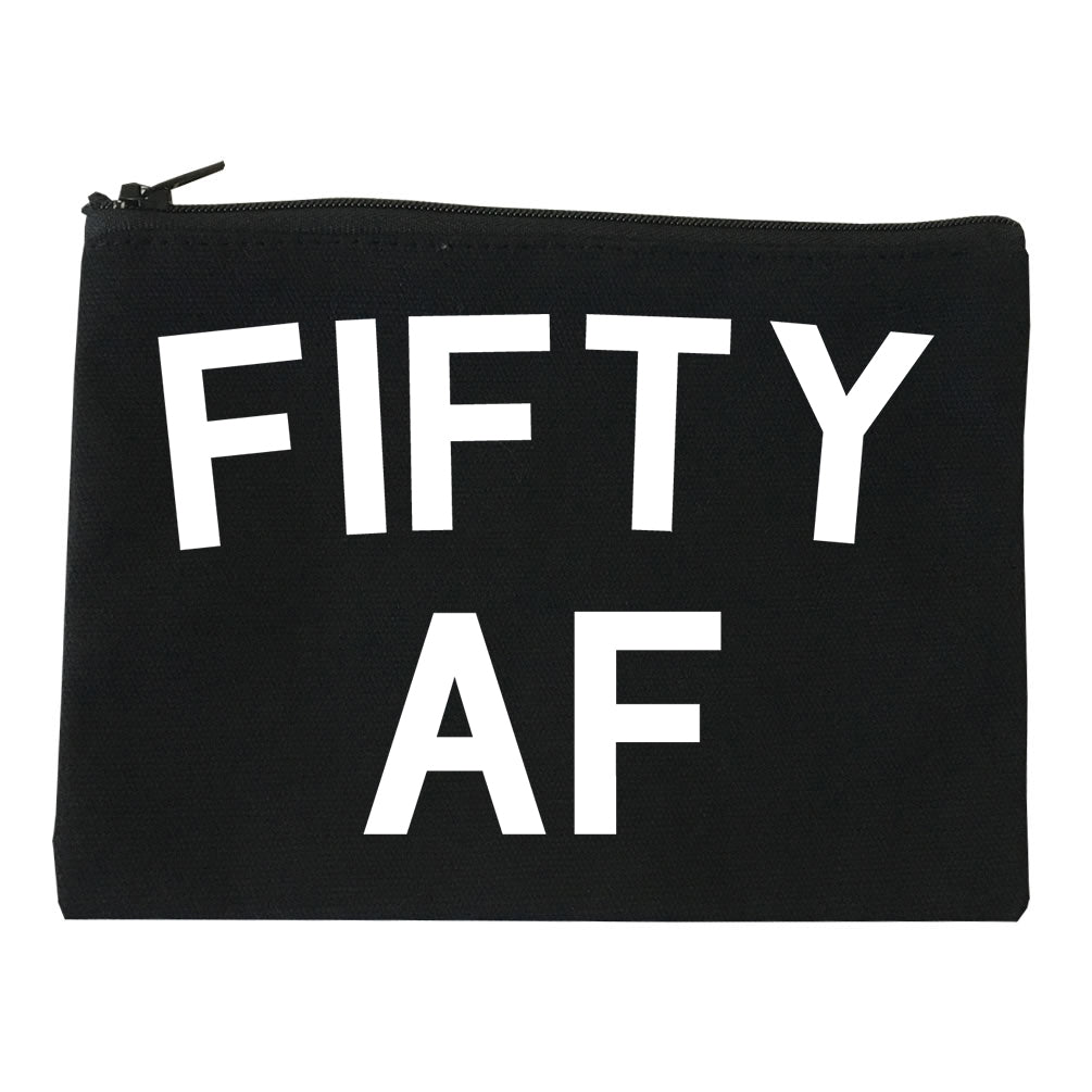 Fifty AF Birthday Gift Black Makeup Bag