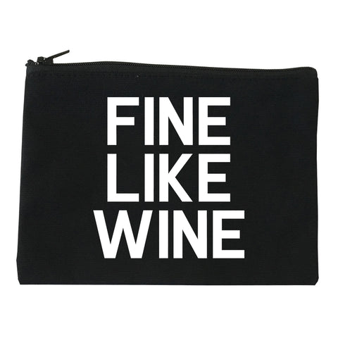 Fine Like Wine Black Makeup Bag
