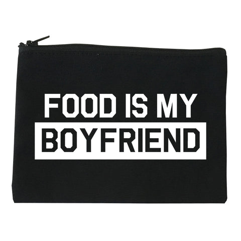 Food Is My Boyfriend Black Makeup Bag
