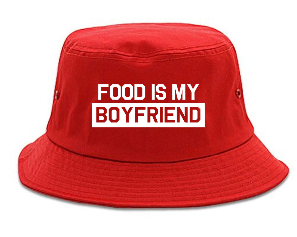 Food Is My Boyfriend Red Bucket Hat