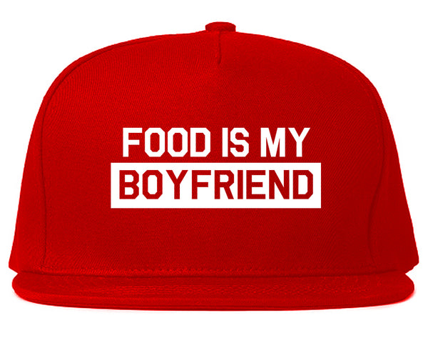 Food Is My Boyfriend Red Snapback Hat