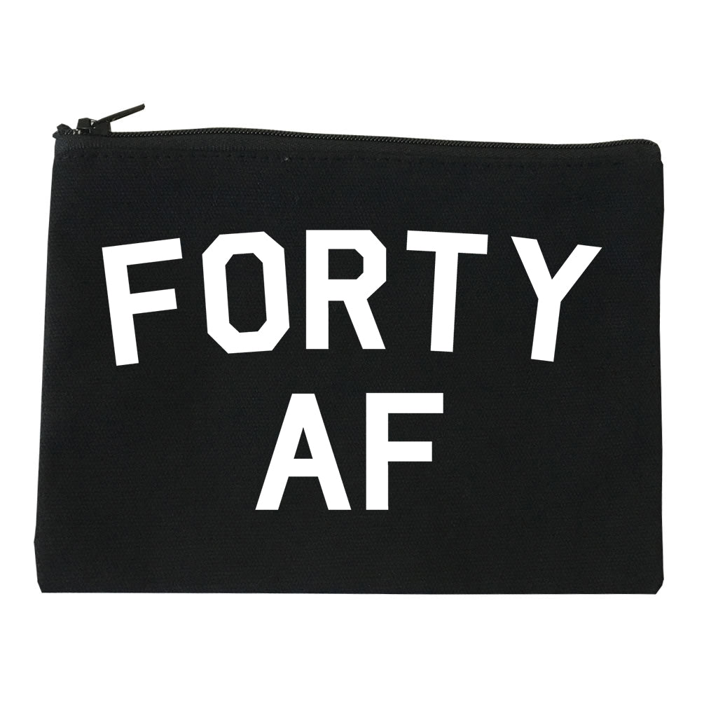Forty AF Birthday Black Makeup Bag