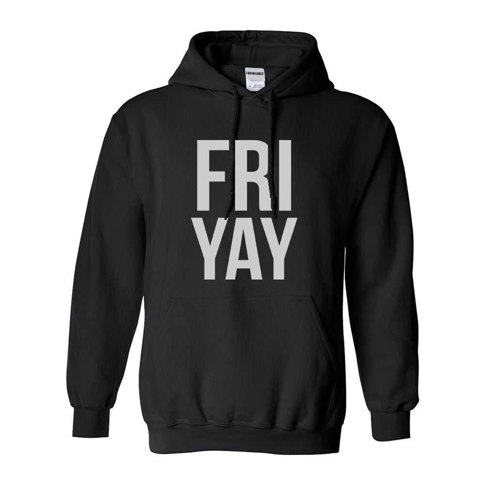 Fri Yay Friday Weekend Teacher Black Pullover Hoodie