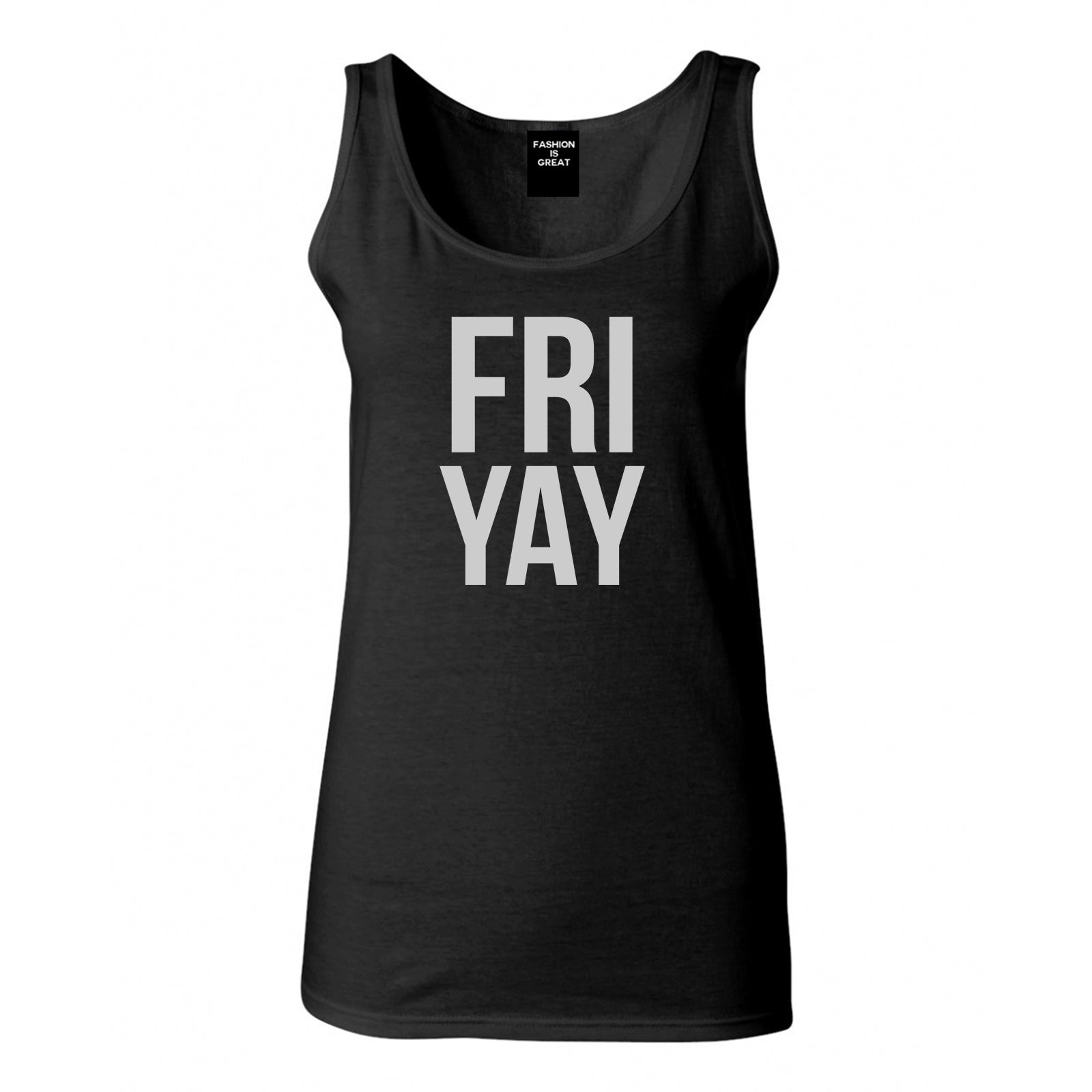 Fri Yay Friday Weekend Teacher Black Tank Top