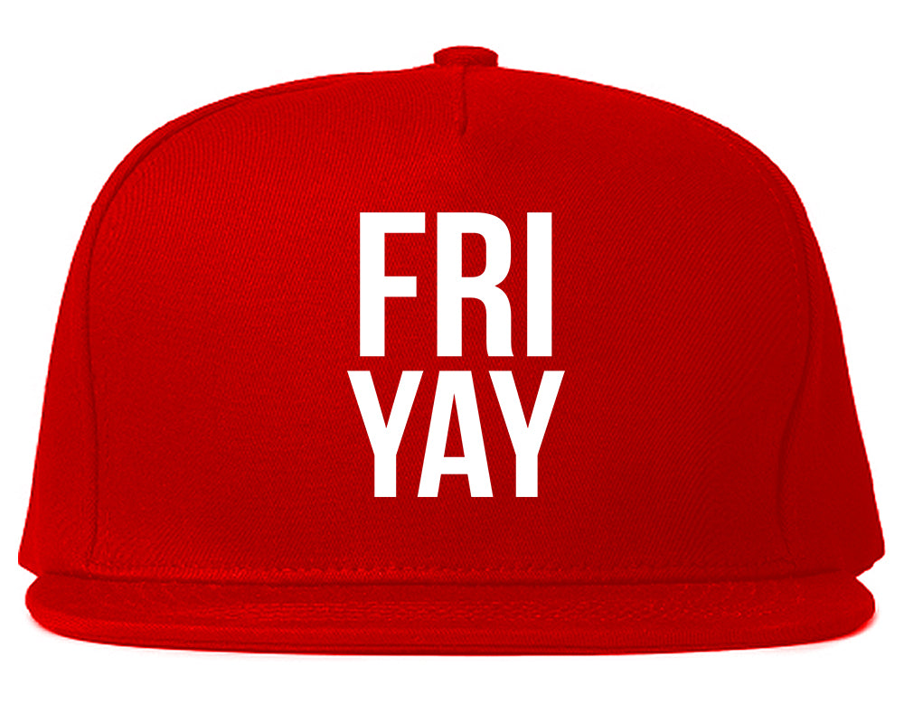 Fri Yay Friday Weekend Teacher Red Snapback Hat