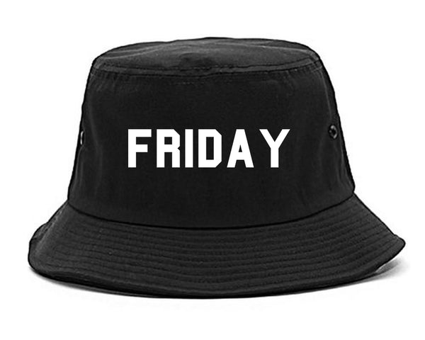 Friday Days Of The Week black Bucket Hat
